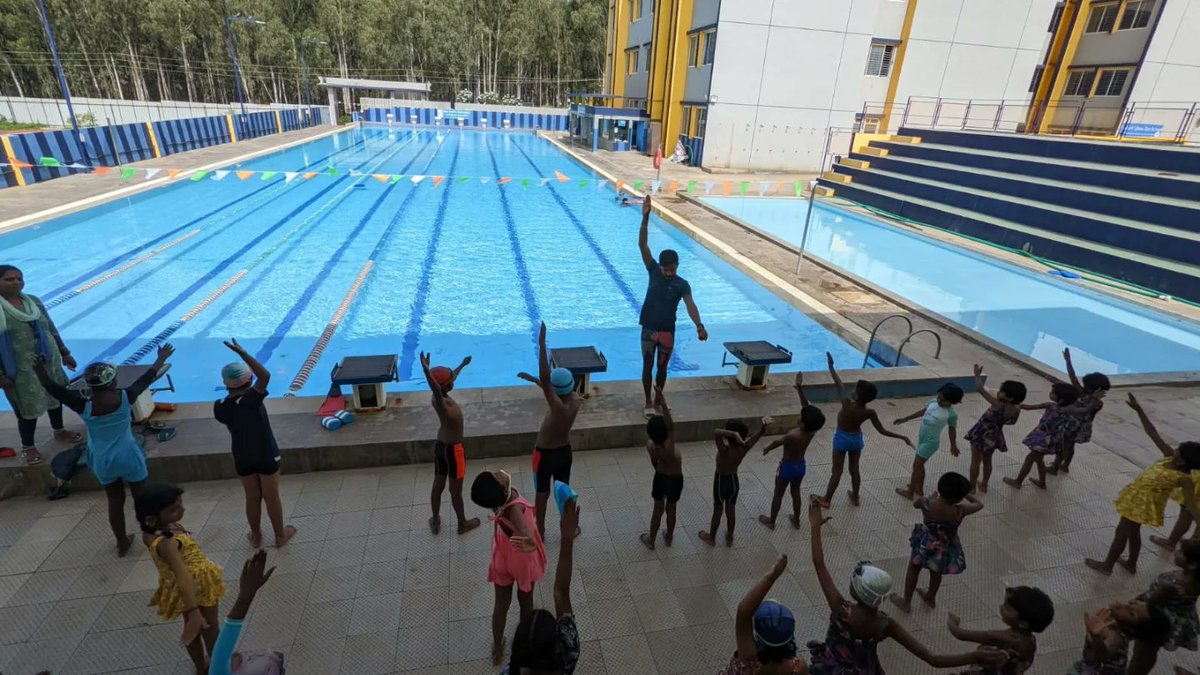 #Announcement 
We are excited to start our next batch of #swimming classes, as part of our #GrassrootsInitiative for 25 children from the Shishu Mandir Children’s Home. Our dedicated #coaches will offer free life skills &amp; swim training, and gear for the kids as part of the course