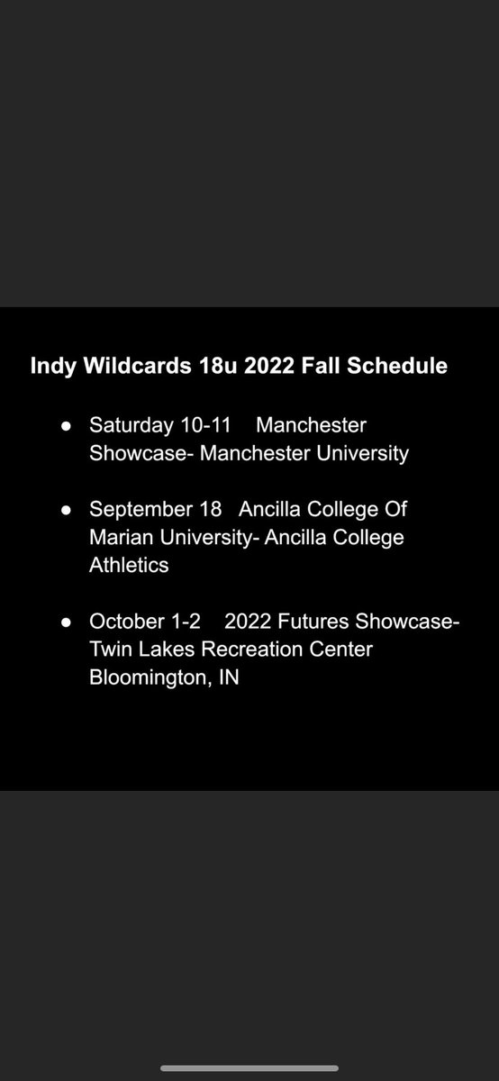 haley kiefner (@haley_kiefner) on Twitter photo Excited to start off our fall season in a few short weekends! My team’s schedule is attached below, looking to add a few more tournaments/showcases! <a href="/CoachC_HC/">Cori Collinsworth</a> <a href="/SXUsoftball/">SXU Softball</a> <a href="/Rethlake08/">Erin Ehler</a> <a href="/MU_SpartanSB/">Manchester University Softball</a> @CoachAngieBain Excited to start off our fall season in a few short weekends! My team’s schedule is attached below, looking to add a few more tournaments/showcases! <a href="/CoachC_HC/">Cori Collinsworth</a> <a href="/SXUsoftball/">SXU Softball</a> <a href="/Rethlake08/">Erin Ehler</a> <a href="/MU_SpartanSB/">Manchester University Softball</a> @CoachAngieBain