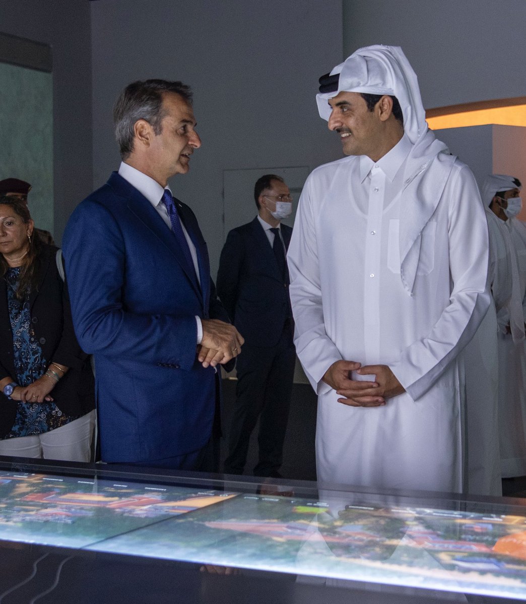 سعدت اليوم باستقبال رئيس وزراء اليونان <a href="/kmitsotakis/">Kyriakos Mitsotakis</a> حيث بحثنا معا سبل تعزيز العلاقات القطرية اليونانية في مختلف المجالات لما فيه خير ومصلحة شعبينا، كما ناقشنا المستجدات الإقليمية والدولية التي تهم بلدينا الصديقين.