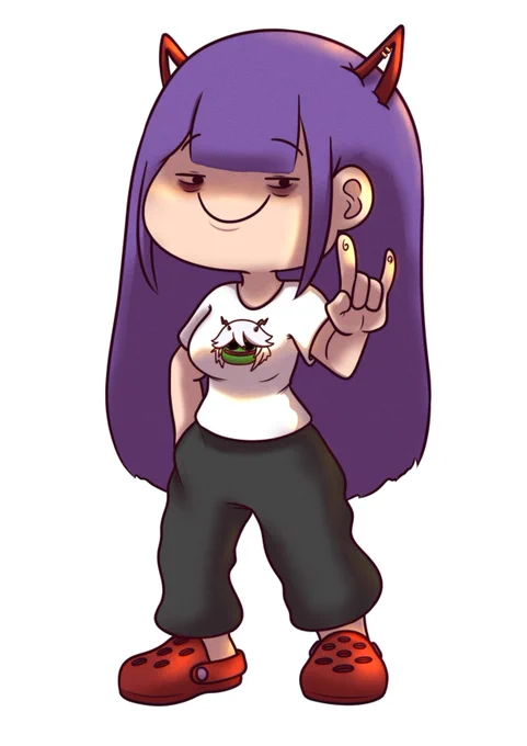 Commission for a bottom by a bottom!Tired Gremlin Numi with a Veibae shirt~#Noombart #veibae 