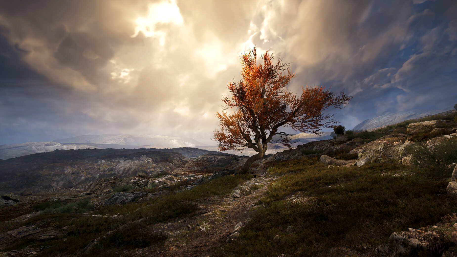 Quixel on Twitter "'Nordic Tundra' by Alexander Livholts. ☁️ Made with