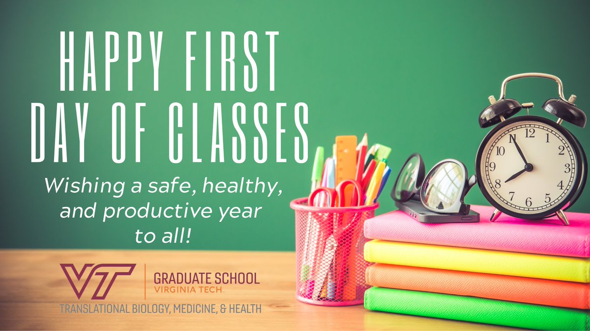 Happy first day of classes! Wishing a wonderful year to all!
