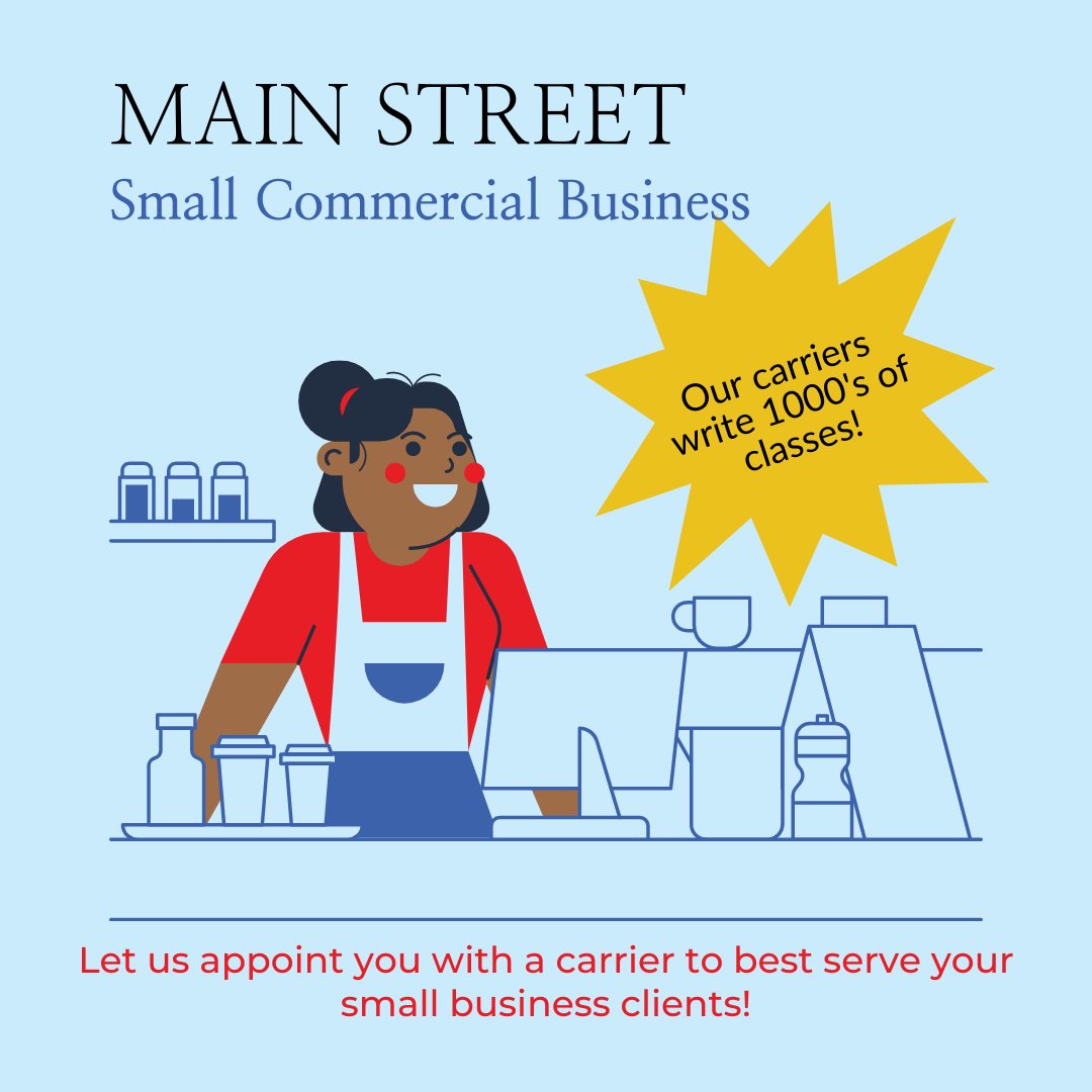 agentsadvantag's tweet photo. Which one of our 20+ commercial carriers writes the small business classes you need to stay competitive? Call to find out! #SmallCommercial #MainStreetInsurance https://t.co/1FwYstEx7c