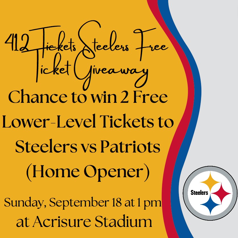 412Tickets's tweet photo. #SteelersTwitter, Our 15th #SteelersFreeTicketGiveaway
2 Free 100-Level Tickets #Steelers vs @Patriots
Sun. 9/18 1pm
Giveaway Starts Now ends Mon. 8/22 11:59 pm
To Enter: Follow, RT &amp; Tag 4 Friends
You can Enter on our Facebook &amp; IG @412Tickets too
Winner Agrees Not to Resale Tix https://t.co/ykN33FmGBs