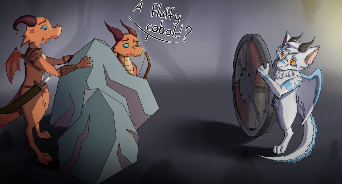 AblazeEmbrace's tweet photo. AldyDerg's dnd adventure story.

What are you? Part 1/3
An encounter in a cave.
@AldyDerg 
#cute #mystery #species #adventure #DnD #cobold https://t.co/oCOQ4t2wKx