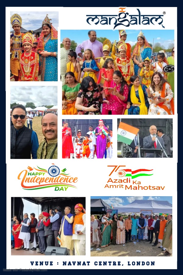 mangalam_Hcrg's tweet photo. Grand India Day Celebration #azadikaamritmahotsav2022  with #IndianDiaspora 
#hci_london 
Our sincere thanks to @TheNehruCentre,  shri @authoramish ji and Hon. MP  @VirendraSharma ji visiting Mangalam !! https://t.co/1F6Pp0K5ZC