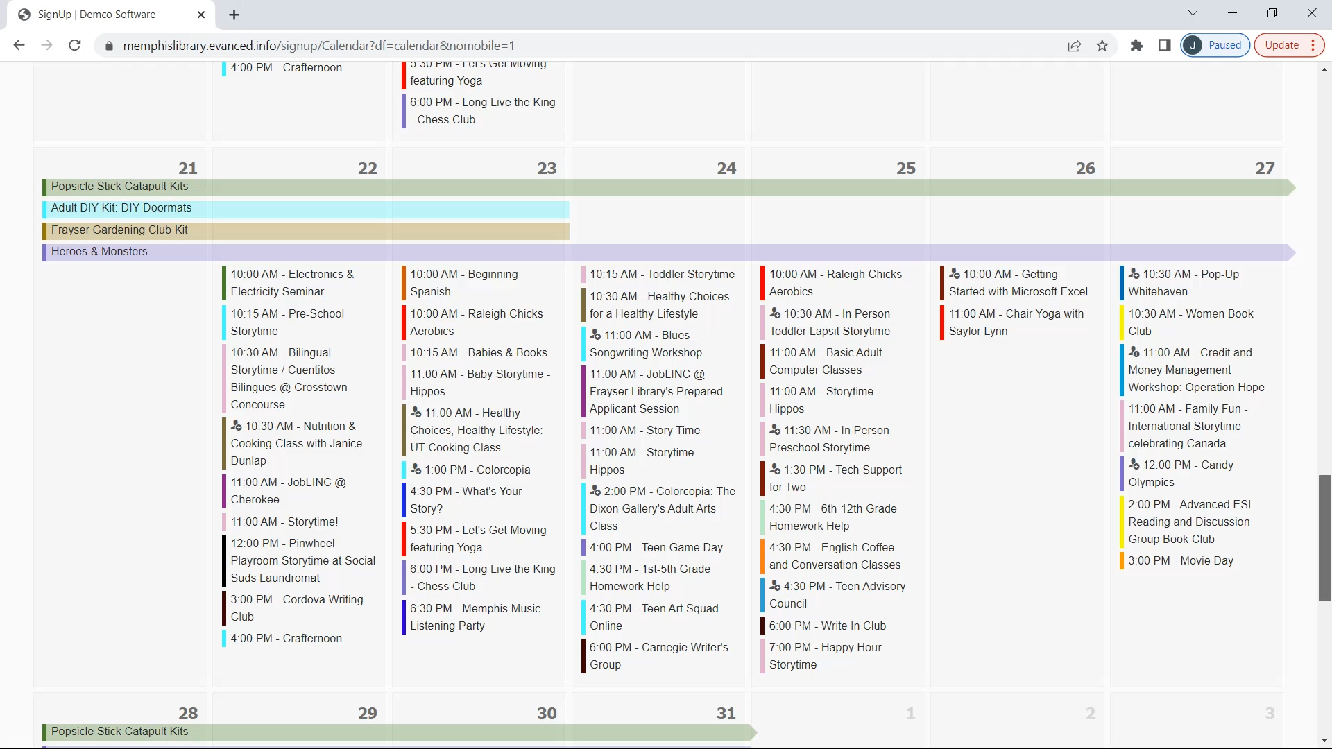 Memphis Libraries on Twitter "Looking for something to do this week