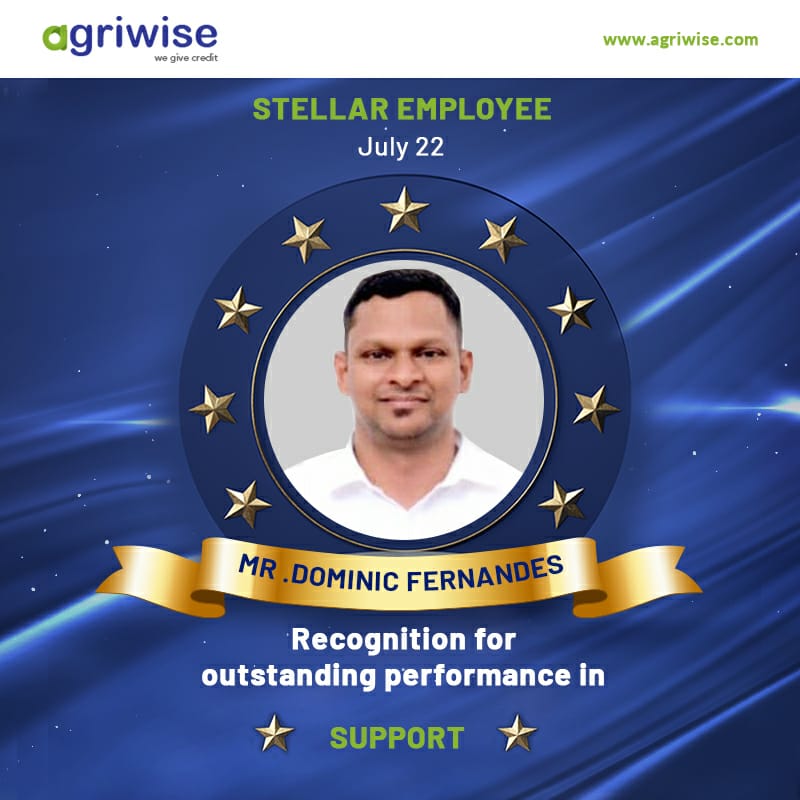 AgriWise's tweet photo. We're happy to share that Mr. Dominic Fernandes is our 'Employee Of The Month' for July 2022.
Team Agriwise is grateful for your phenomenal contributions to the support department! We appreciate your dedication and professionalism.
#Congratulations #Agriwise #StellarPerformer https://t.co/oueNTakZ1g