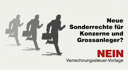 SP_WueFla's tweet photo. Nein zur Verrechnungssteuer-Vorlage

-Reines Privileg von rund 200 Konzernen
-Keine Verbesserung bei KMUs
-Förderung der Steuerkriminalität
-Gegenfinanzierung der Steuerausfälle nicht gelöst

#spwuennewilflamatt #Abstimmungen https://t.co/u4nYoZDNdu