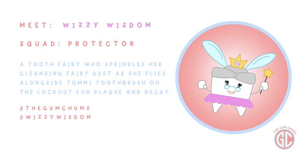 Wizzy Wisdom says hello #thegumchums #wizzywisdom #toothfairy