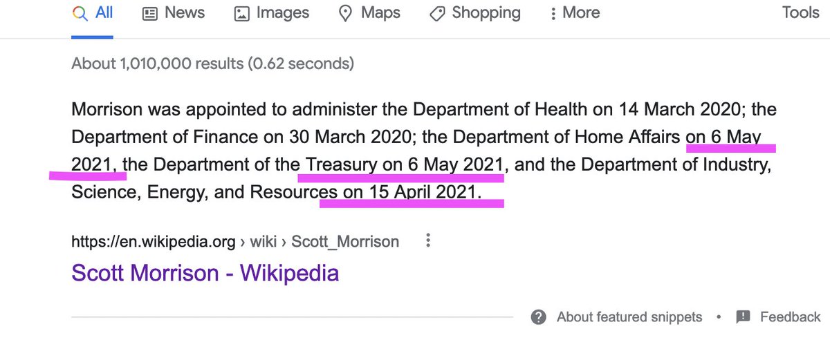RonniSalt's tweet image. It is interesting to note that commensurate with the time-frame the Gov Gen and his office were lobbying Scott Morrison for the $18 million in funding for this leadership foundation (around April and May of 2021) Scott Morrison was being signed in to his extra ministerial roles.