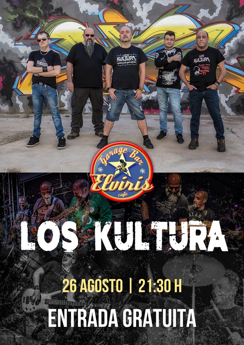 Los Kultura (@loskultura) on Twitter photo El viernes 26 de agosto estaremos presentando en nuestra tierra, en <a href="/GarageElviris/">Garage Bar Elviris</a> , esos nuevos temas y algunos de nuestros clásicos, tras el cambio de vocalista en la formación.
Os esperamos por allí, momias, que sin ustedes no somos nada.
Mix Youtube: youtube.com/playlist?list=… El viernes 26 de agosto estaremos presentando en nuestra tierra, en <a href="/GarageElviris/">Garage Bar Elviris</a> , esos nuevos temas y algunos de nuestros clásicos, tras el cambio de vocalista en la formación.
Os esperamos por allí, momias, que sin ustedes no somos nada.
Mix Youtube: youtube.com/playlist?list=…