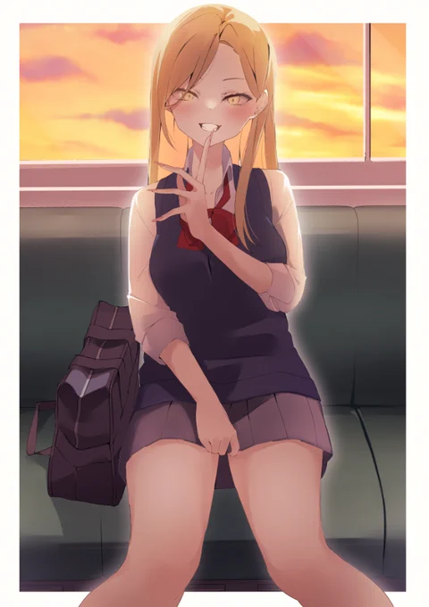 電車であった女の子…。創作です。*差分絵は23時にfanboxに投稿します 