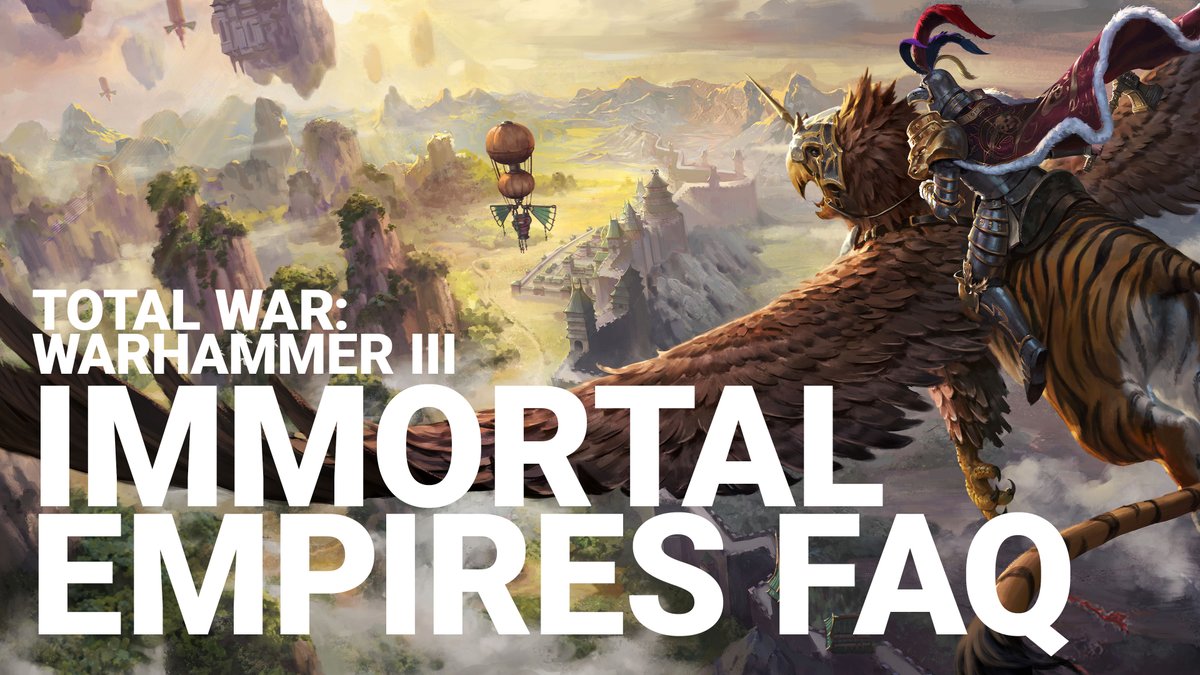 totalwar's tweet photo. With the Total War: WARHAMMER III Immortal Empires Beta arriving TOMORROW, we've put together a handy FAQ to answer some of the key questions about what's on the way!

📜 https://t.co/sDxuhjmXDP https://t.co/dwTQYq9OUZ