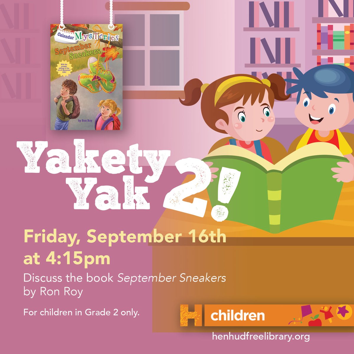 HenHudLibrary's tweet photo. Once registered, visit the children’s room to pick-up your FREE copy of the book or email lpuskar@wlsmail.org to schedule a curbside pick-up.
Visit our website to register.
#yaketyyak #reading #septembersneakers #ronroy #hhfl #library #montroseny https://t.co/W4BwBcElYg