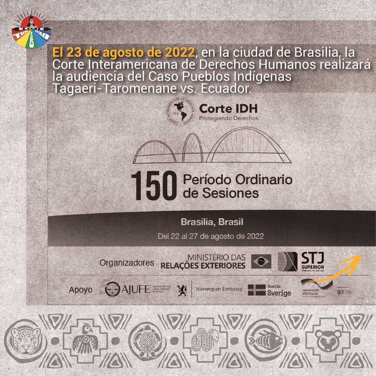 LeonidasIzaEc's tweet photo. El Estado ecuatoriano ha cometido abusos contra los pueblos aislados del #Yasuní. 
El martes 23 de agosto la @CorteIDH realizará en Brasil la audiencia del caso Tagaeri Taromenane vs #Ecuador. 👇

#SOSPueblosAislados
#Conaie https://t.co/ZPFlQnLR2X