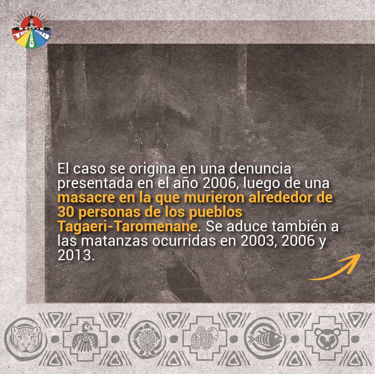 LeonidasIzaEc's tweet photo. El Estado ecuatoriano ha cometido abusos contra los pueblos aislados del #Yasuní. 
El martes 23 de agosto la @CorteIDH realizará en Brasil la audiencia del caso Tagaeri Taromenane vs #Ecuador. 👇

#SOSPueblosAislados
#Conaie https://t.co/ZPFlQnLR2X