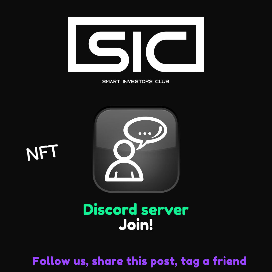 The #SmartInvestorsClub NFT is a massive project &amp; we want to make sure you are kept up to date on everything that is happening. To help you keep up with all the news &amp; information regarding the Smart Investors Club #NFT we launched our Discord server!

🔗 discord.com/invite/yRr2PagW