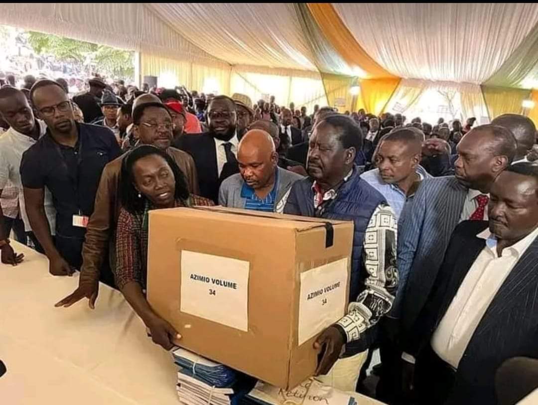 A wheelbarrow would have come in handy, but i know the sight of it causes ulcers. 

#ThePeopleVsChebukati