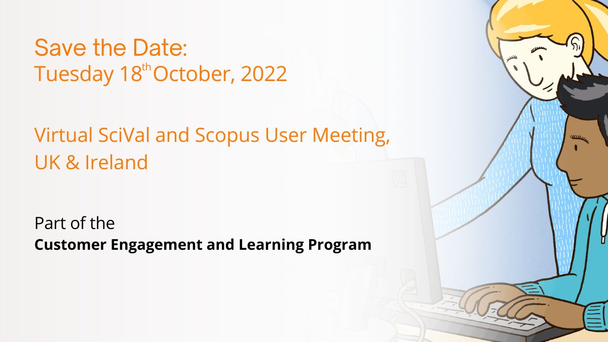 Save the date for this year’s #SciVal and #Scopus User Meeting 2022, #UK &amp; #Ireland if you are a SciVal and/or Scopus Certified graduate, or regularly engage with these solutions in your role.
Date:18th October, 2022
Registration is open in early September, 2022. Stay tuned!