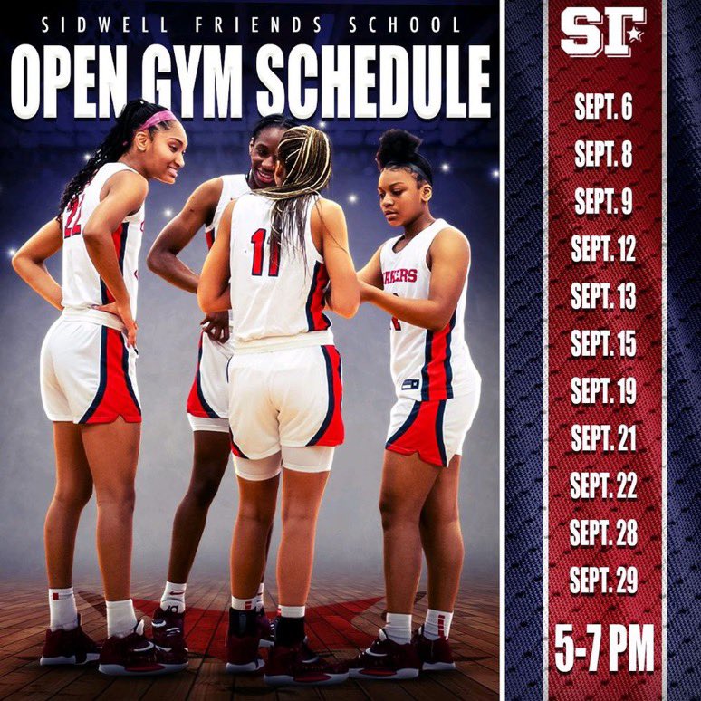 1CortezQuarles's tweet photo. College Coaches mark your calendars to get a sneak peek at the Sidwell Friends Squad for the 22-23 season…it’s going to be epic! #CultureWins #SuccessNeverRest https://t.co/XixcL4pERA