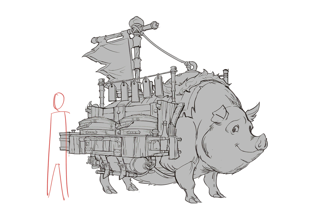 「Making of the Streaming Pig with Jourdan」|IAMAGのイラスト