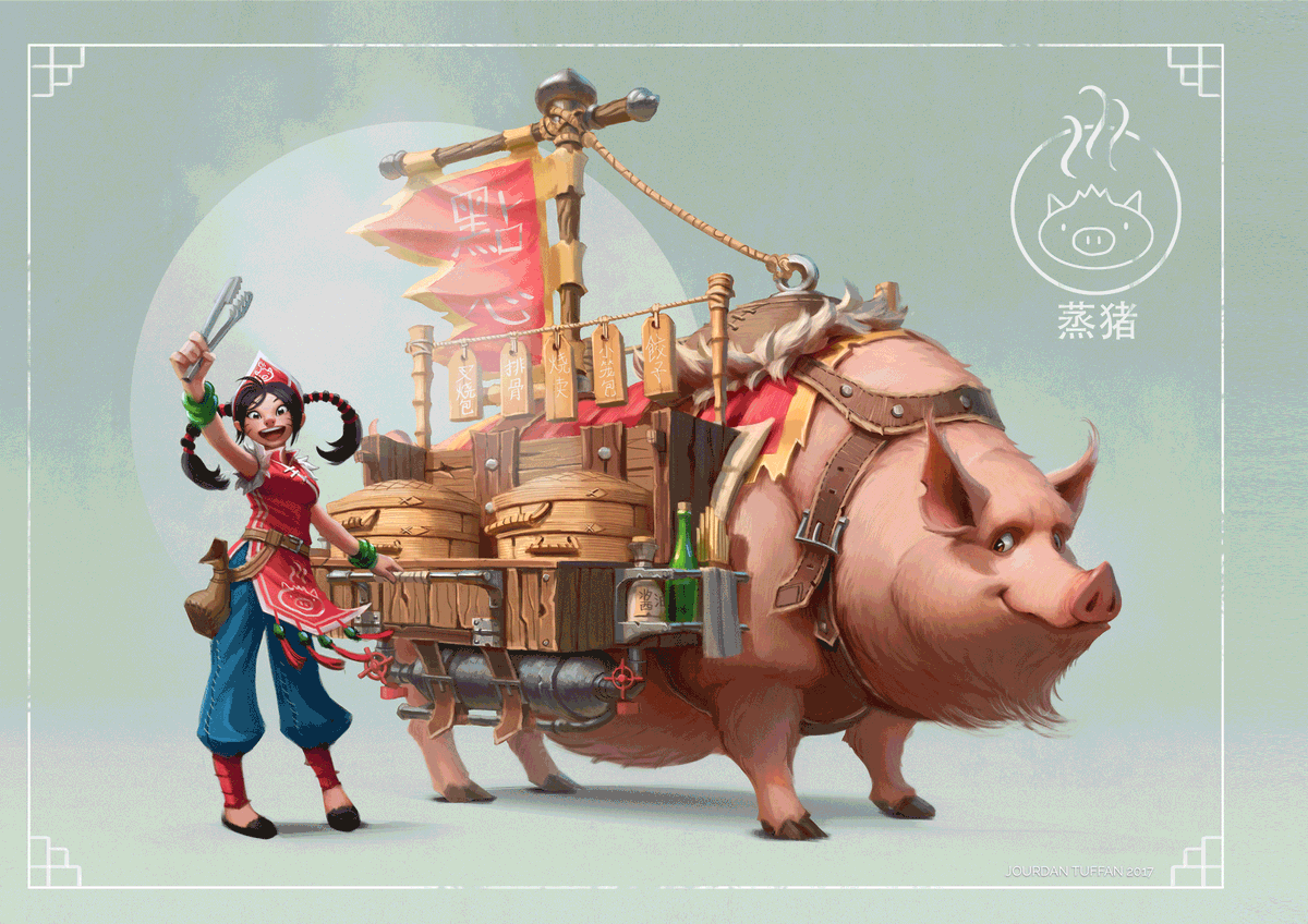 「Making of the Streaming Pig with Jourdan」|IAMAGのイラスト