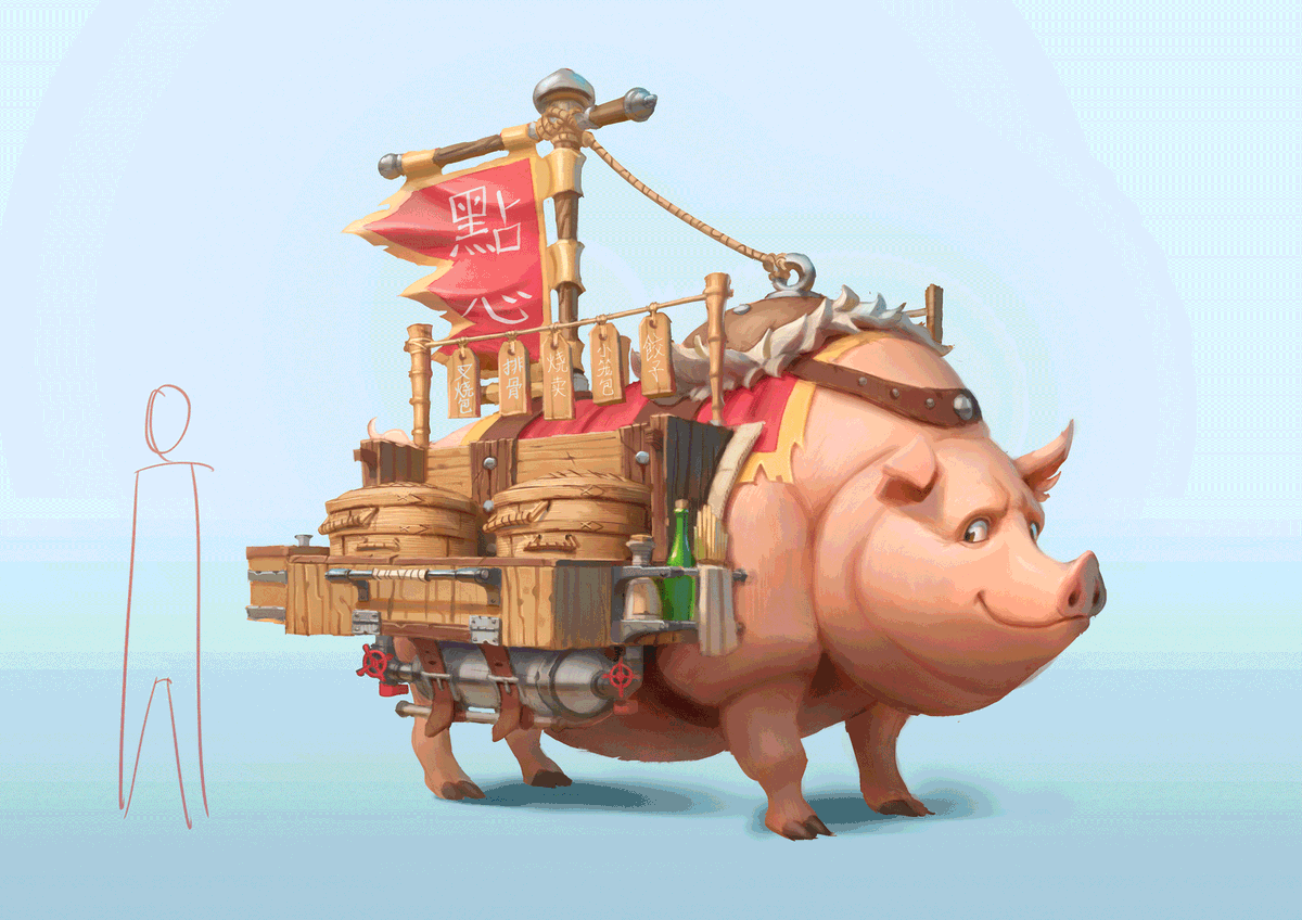 「Making of the Streaming Pig with Jourdan」|IAMAGのイラスト