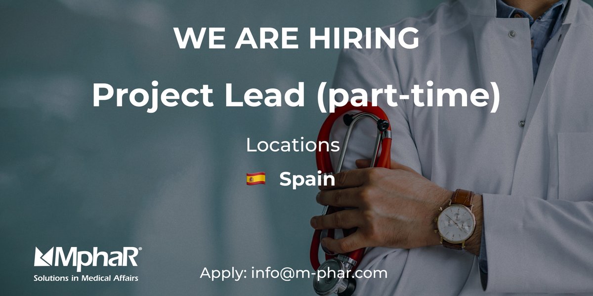 mpha_r's tweet photo. A good opportunity for a PhD life-science student to join an interesting project! 
Apply for the position of Project Lead (part-time) in Spain
info@m-phar.com
Or
https://t.co/yn3VxL6PRx

#mphar #medicalaffairs #pharma #pharmaceutical #healthcare #pharmaceuticalindustry https://t.co/VzZ8aPlAIn