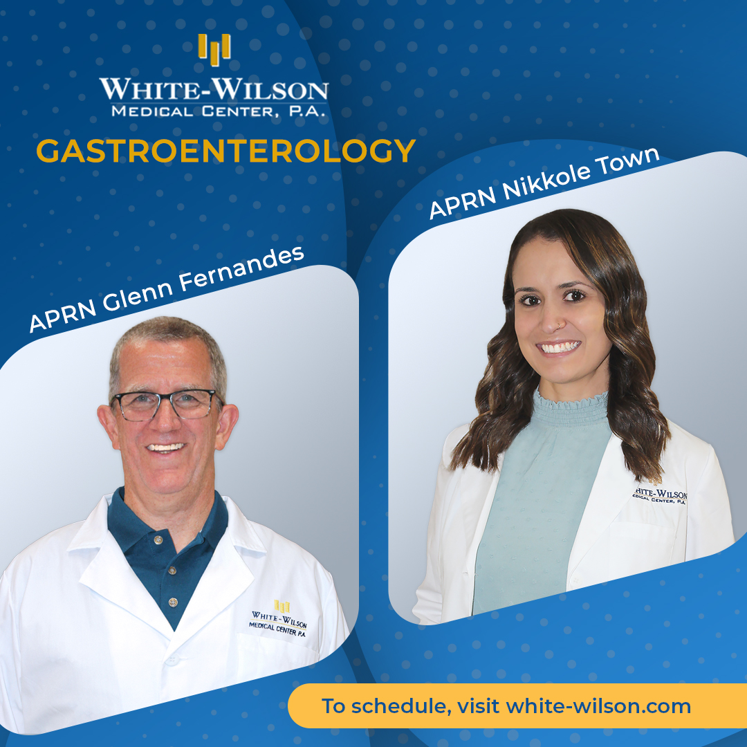 Welcome APRN Nikkole Town and APRN Glenn Fernandes to White-Wilson Medical Center Fort Walton Beach. We are proud to have them as part of our Gastroenterology team,  providing the highest quality care to all patients.