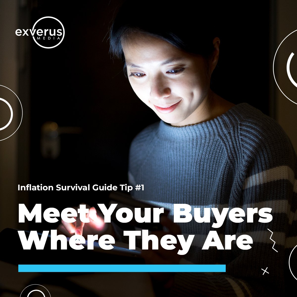 Exverus_Media's tweet photo. How do you market during inflation? 

Meet your buyers where they are.

Choose the right platform, fine-tune your messaging, and cultivate an experience that speaks to their current pain points. 

In doing so, you'll position your brand as an invaluable leader in the market. https://t.co/ckykTfyPRd