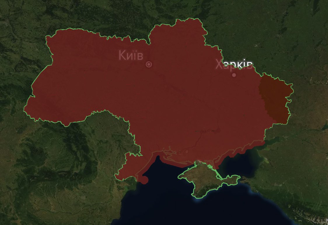 Ukraine front lines on twitter air raid sirens all over ukraine