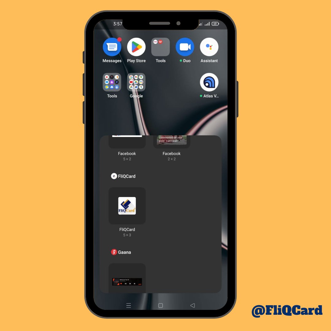 fliqcard's tweet photo. Quick access and share your #digitalbusinesscard with the FliQCard #widget for Android.
1. On your Home Screen, tap and hold an empty area. Tap Widgets.
2. Scroll down until you see FliQCard
3. Tap and hold the #FliQCard widget, and place it on your Home Screen.
Enjoy FliQCard! https://t.co/wM6LEF5t4T