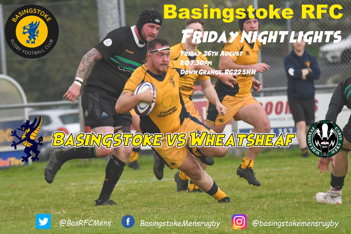 The seniors are again in action this week, our final pre-season game before our league campaign commences.  We are hoping for a huge home crowd to cheer on the lads. <a href="/Wheats_rugby/">Wheatsheaf RFC</a> <a href="/BasRFC/">Basingstoke RFC</a> 🏉⬇️📅