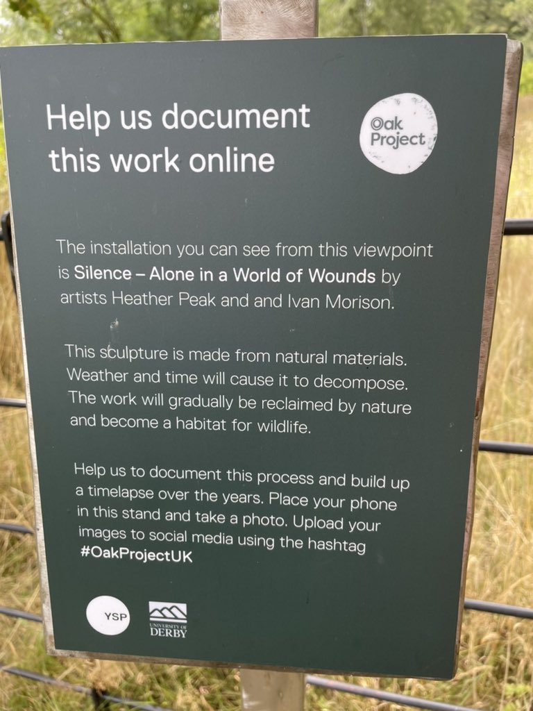 Pixlriffs's tweet photo. Heather Peak and and (sic) Ivan Morison: Silence - Alone in a World of Wounds
This project encourages you to post a picture to #OakProjectUK, to preserve a record of it as it decays. Not the kind of time lapses Iโm used to in Minecraft!
Difficulty 3/10 https://t.co/lwIHYCfIBx