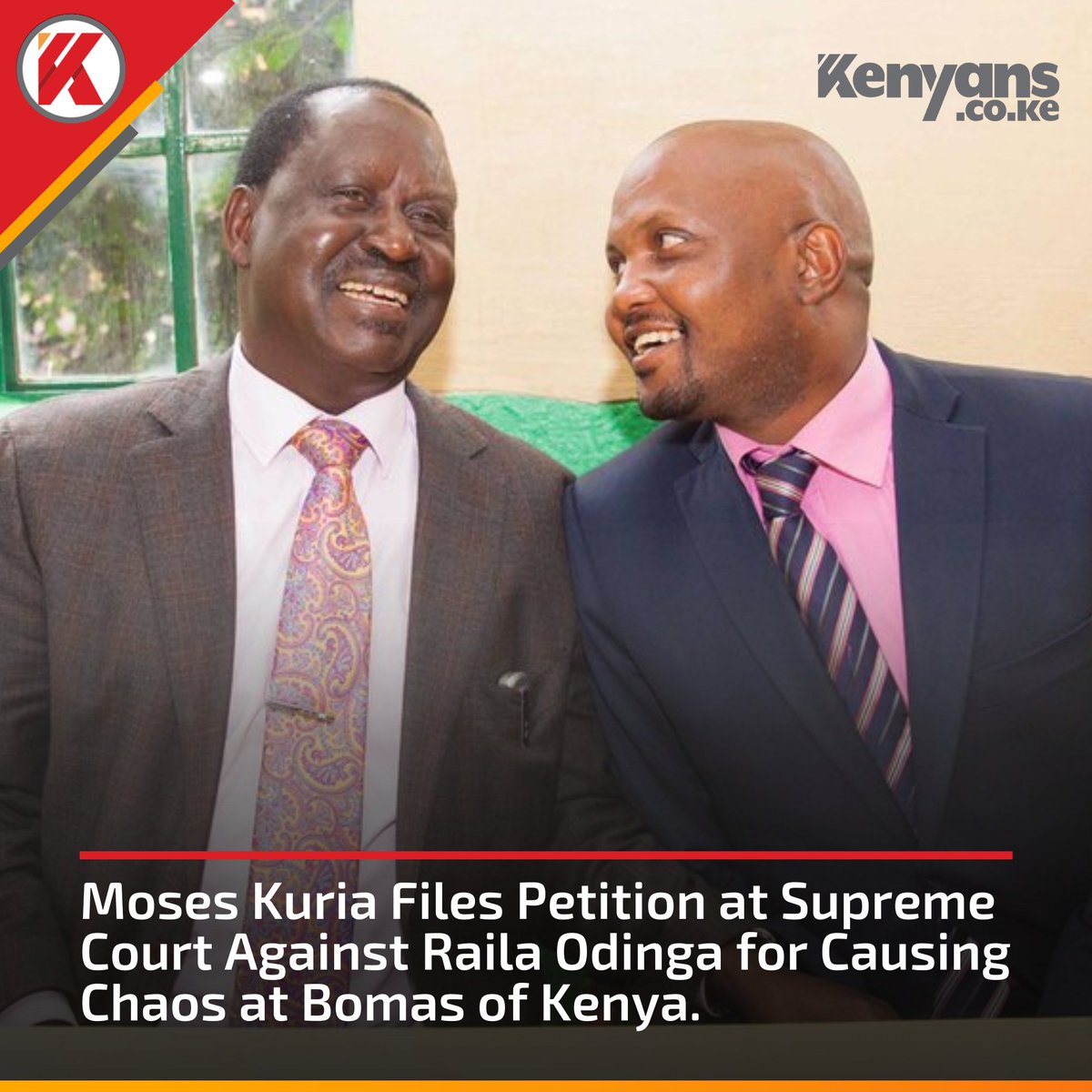 Moses Kuria files a petition against Raila Odinga claiming he caused the chaos that erupted at the Bomas of Kenya tallying center