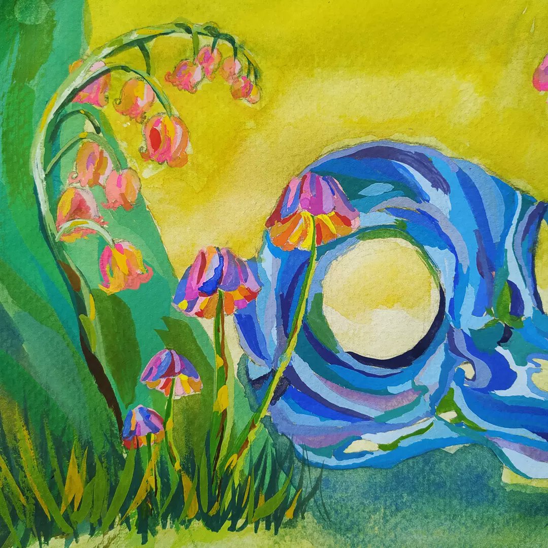 Olgaolis's tweet photo. Wanted to try a new way to color my drawing this time experimenting with new guache colors! The more I use them the more I like them! What do you think?
#guachepainting #colorfulskull #birdskull #skullart #lilyflowerart #mushroomart #smallartaccount #smallartist https://t.co/WjlqeDWrt6