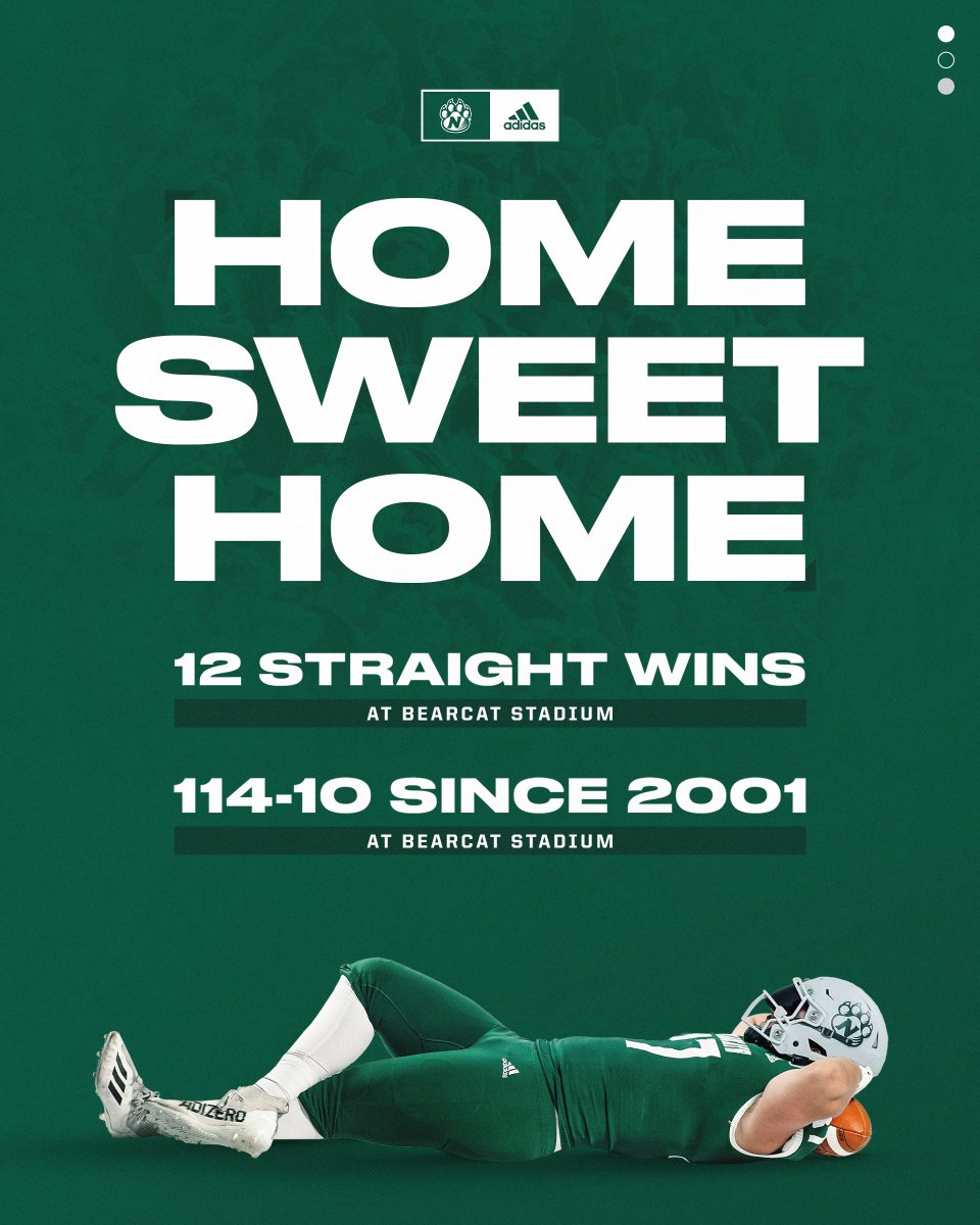 NWBearcat_FB's tweet photo. The @NWBearcat_FB team will enter the 2022 season holding the longest active home win streak (12) among @NCAADII programs. Single-game tickets are on sale for the home opener Sept. 1 vs. Fort Hays State at https://t.co/33JRicWukY. https://t.co/ku9sd3n5FF