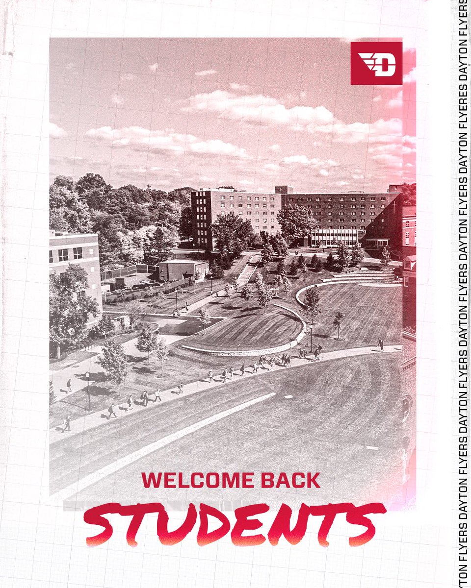 DaytonFlyers's tweet photo. Welcome back to campus, Flyers! Let’s make this semester great ✈️ #GoFlyers https://t.co/ychXCit5He