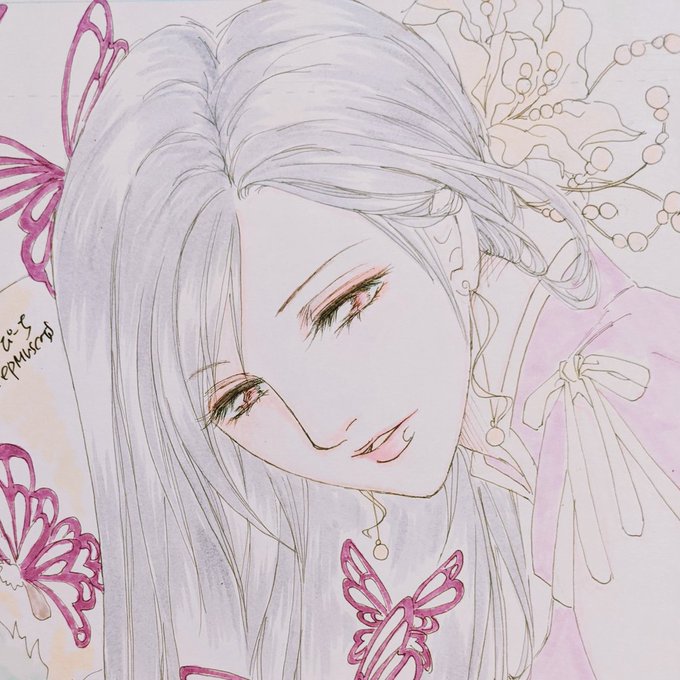 伏し目のtwitterイラスト検索結果
