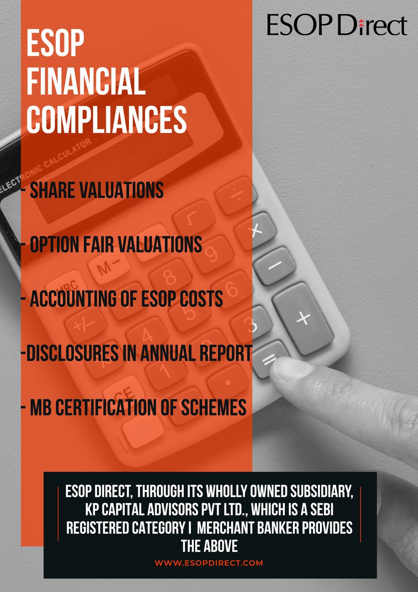 EsopDirect's tweet photo. Valuations Simplified at ESOP Direct.
To know more about our offering, visit https://t.co/KEpNK7ipgM or connect with us on 020 - 27400500
#sharevaluation #OptionFairValuation #ESOPCosts #valuation #ESOP #ESOPs #StockOption #StockOptions #RSU #equitycompensation #compensation https://t.co/gboRxVM8xz