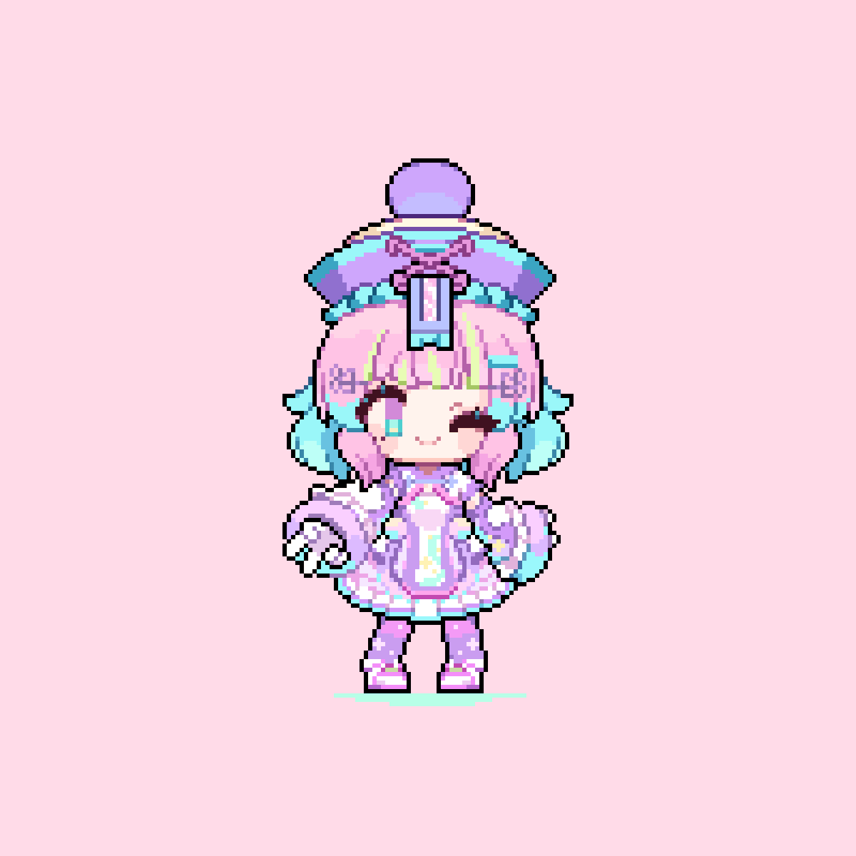 「오늘 방송에서 찍은 도트!시청해주셔서 정말 감사합니다~!!#pixelar」|아크네르/アクネル/Arkneruのイラスト