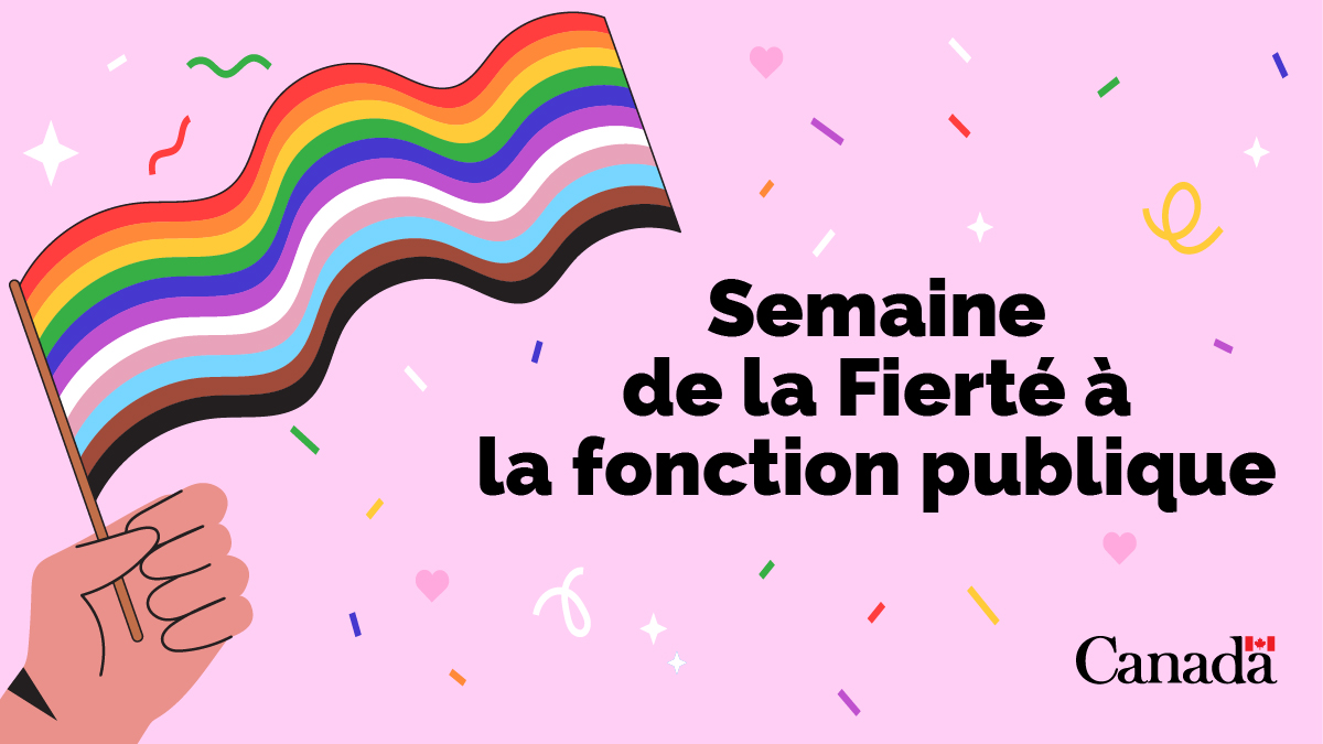 Alors que nous marquons le début de la Semaine de la #FiertéÀLaFonctionPublique, soulignons l'importance de soutenir la communauté #LGBTQ2 et de promouvoir des milieux de travail inclusifs et sûrs.