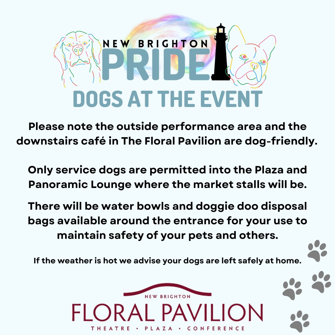 Some information about your 🐕🐶🐕 on the day
#NewBrightonPride #WirralPride #PrideontheWirral #LGBT #Wallasey #Heswall #Hoylake #WestKirby #Birkenhead #Bebington #Wirral #Pride