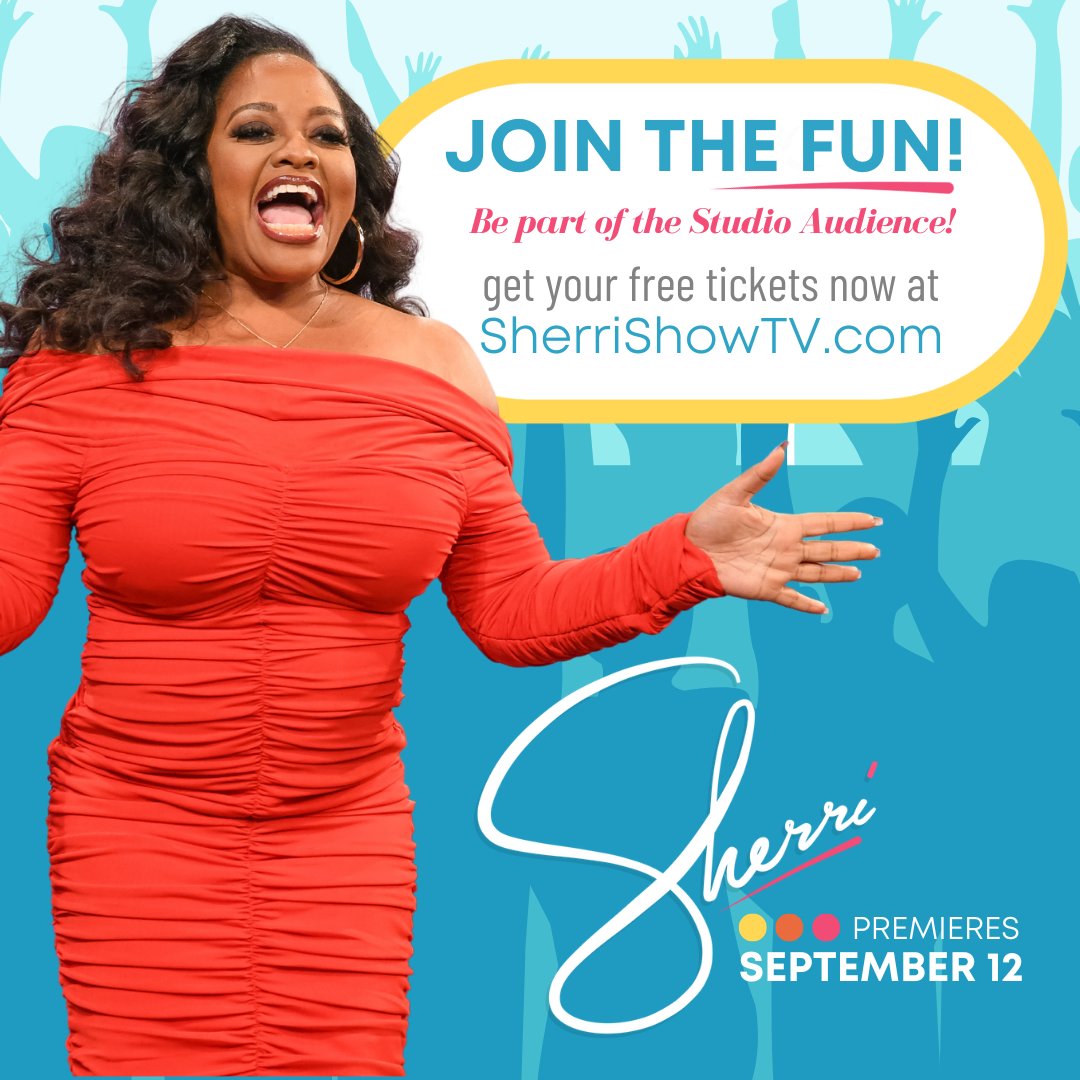 ONLY 3 WEEKS AWAY! 🥳 Hit up SherriShowTV.com NOW for your #FREE #TICKETS to join the fun of #SHERRI #LIVE!

#fun #joy #laughter #goodtime  #sherrishowtv #sherrishepherd #sherri #comedy #daytime #daytimetv #talkshow #talkshowhost #nyc #liveaudience #studioaudience