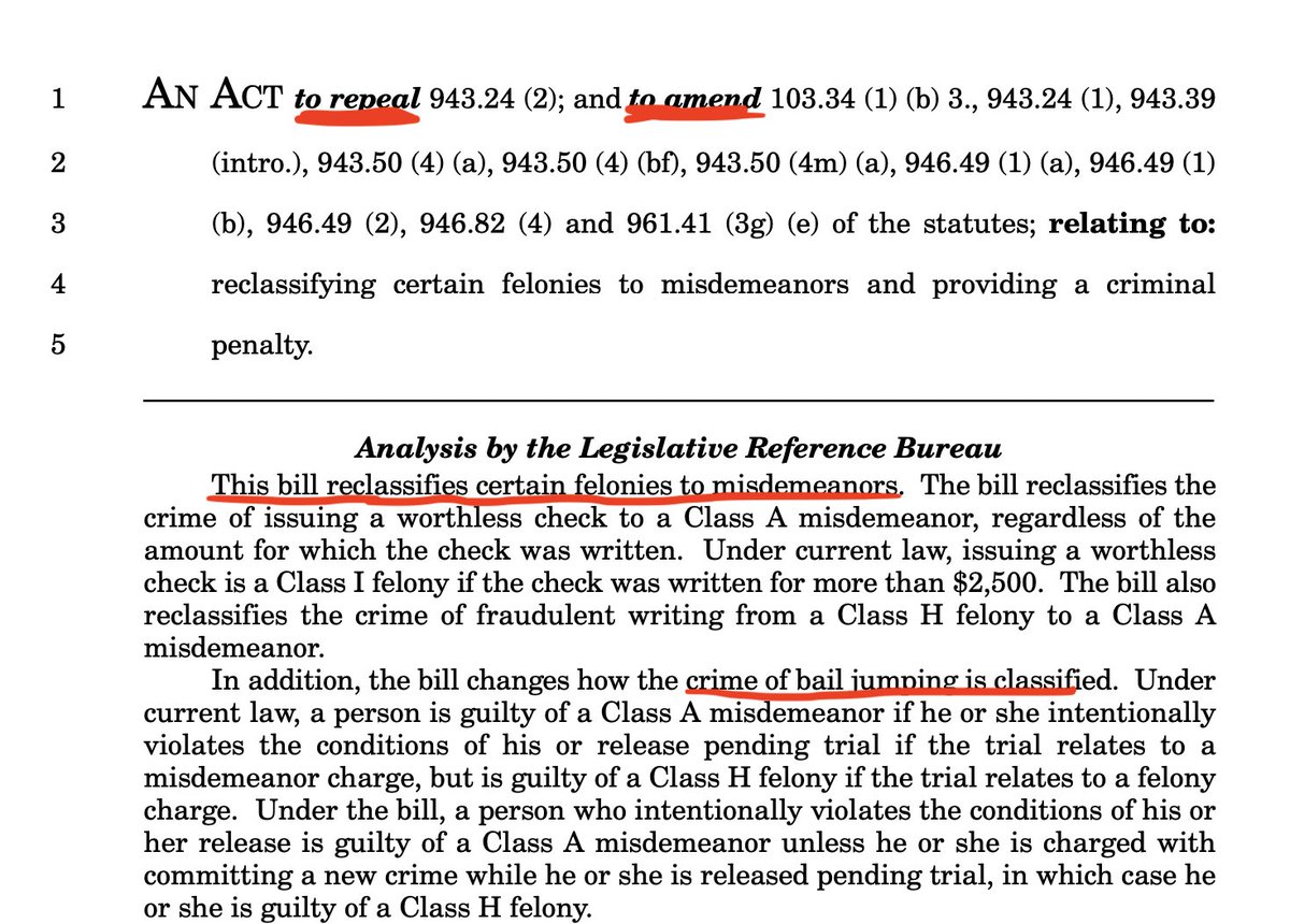 ForLoveOfFam's tweet image. Action over words.
Jesse Mandela Barnes proposed legislation that would reclassifying certain felonies as misdemeanors. WI AB994 
Is this what you want for WI?
Re-elect Ron Johnson, keep our communities safe from dangerous criminals.
#Wisconsin #WISC22 
docs.legis.wisconsin.gov/2015/related/p…