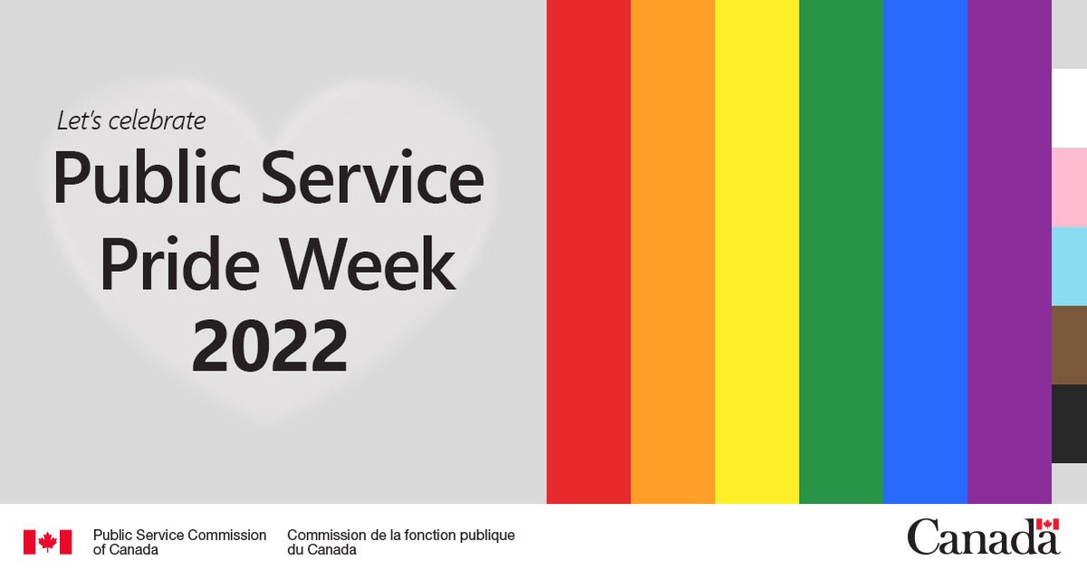 Today marks the start of #PSPW2022! 🌈 This year’s theme is: Being your Authentic Self at Work. Let’s celebrate our diversity and honour the contributions of Canada’s #LGBTQ2+ communities.

<a href="/PSPrideNetwork/">Public Service Pride</a>