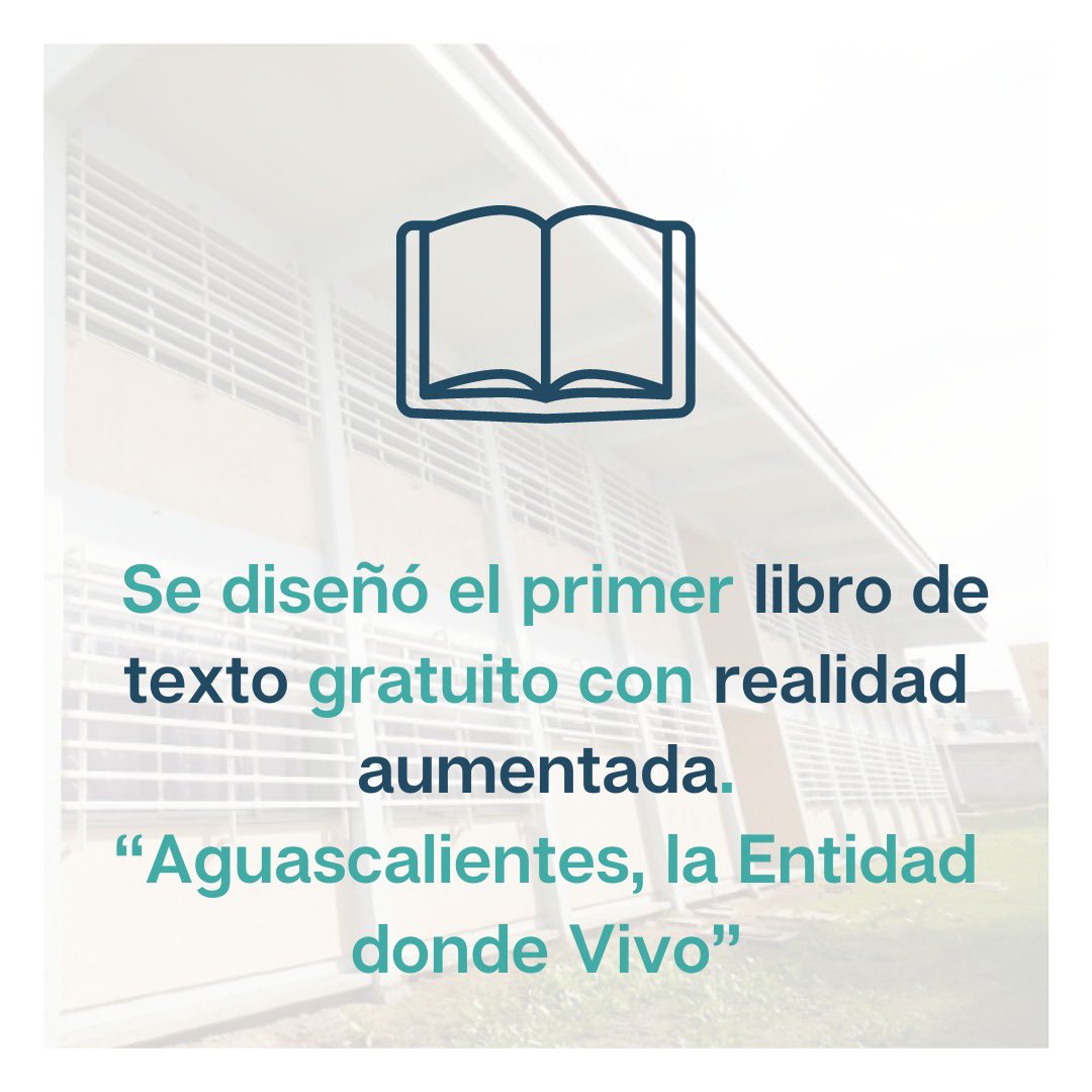 En la actual administración estatal se diseñó el primer libro de texto 📚gratuito con realidad aumentada para alumnos y alumnas de tercer grado de primaria. 💯👏 "Aguascalientes, la Entidad donde Vivo".
#CumplidoAl100