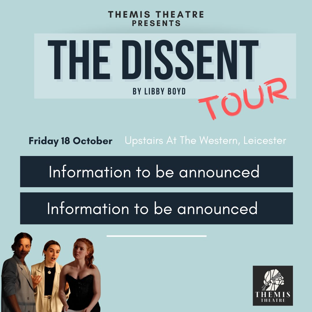 ThemisTheatre's tweet photo. We are SO excited to announce the first date of our winter tour!

Join us in Leicester @UpstairsWestern Friday 18th November, tickets available here:

https://t.co/GI3jVnK7I2 https://t.co/mmwHqwCaa1