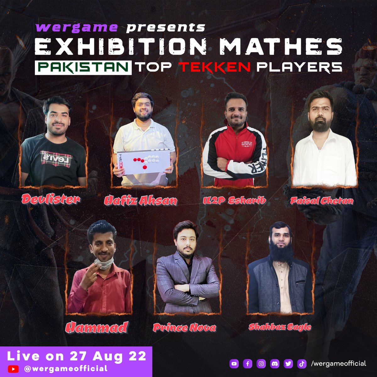 wergameofficial's tweet photo. weRgame present Tekken 7 Exhibition Matches. Watch the Pakistan Top Tekken Players compete with each other. Organized by @HafizAdeel294 
#tekken7 #wergame #playtorule https://t.co/CYQae5wix9